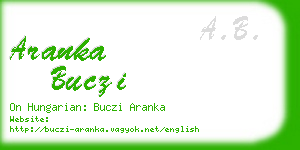 aranka buczi business card